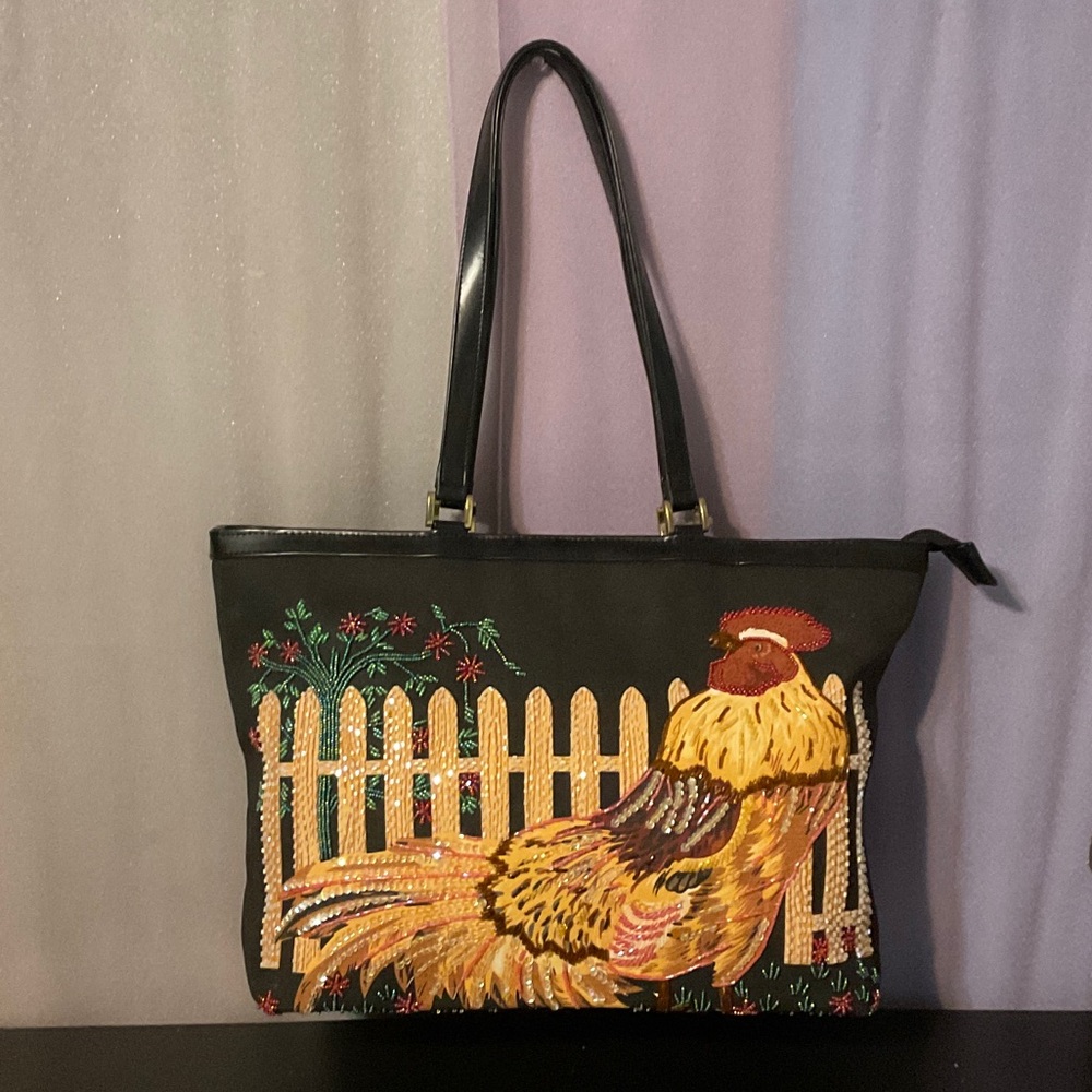Vintage Isabella Fiore beaded top handle bag